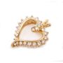 0.90ct tcw Diamonds 14K yellow gold Heart pendant 