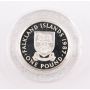 1987 Falkland Islands One Pound Piedfort silver coin 