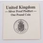 1988 One Pound Piedfort Proof Silver Coin UK with box and COA