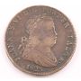 1825 Portugal 40 Reis coin reverse vertigris