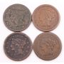 1842 1851 and 2x1854 Braided Hair Large Cents 