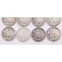 Walking Liberty Half Dollars 17os 18 18d 20d 23s 27s 28s 29d 3x29s 33s 