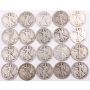 20x Walking Liberty Half Dollars 4x17 3x17rs 3x18s 19 19d 4x20 4x20s 