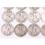 20x Walking Liberty Half Dollars 4x17 3x17rs 3x18s 19 19d 4x20 4x20s 