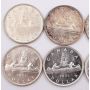 10x 1953 Canada Silver Dollars 10-coins EF to Choice AU 