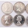 10x 1953 Canada Silver Dollars 10-coins EF to Choice AU 