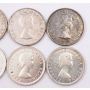 10x 1953 Canada Silver Dollars 10-coins EF to Choice AU 