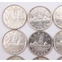 20x Canada silver dollars 7x1954  8x1955  5x1956  20-coins EF to AU+