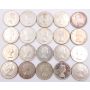 20x Canada silver dollars 7x1954  8x1955  5x1956  20-coins EF to AU+