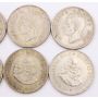 South Africa 5 Shillings 1947 48 49 51 52 53 57 60 61 1964 10-coins circulated