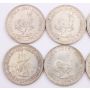 South Africa 5 Shillings 1947 48 49 50 51 52 53 57 60 1961 10-coins circulated