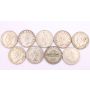 South Africa 5 Shillings 1947 48 49 50 51 52 57 60 64 9-silver coins circulated