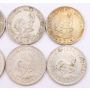 South Africa 5 Shillings type silver coins 1948 6x1957 3x64 10-coins circulated 