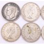 South Africa 5 Shillings type silver coins 1948 6x1957 3x64 10-coins circulated 