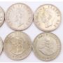 South Africa 5 Shillings 1947 48 49 50 51 52 53 57 60 1961 10-coins circulated