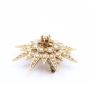 Seed Pearl Sun Burst Brooch 14K 