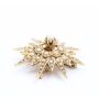 Seed Pearl Sun Burst Brooch 14K 