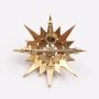 Seed Pearl Sun Burst Brooch 14K 