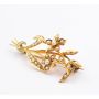 c1900 Seed Pearl Brooch 15ct Gold stamped 