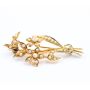 c1900 Seed Pearl Brooch 15ct Gold stamped 