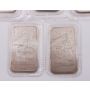 5x National Refiners 1 oz Pure Silver Art Bars Seasons Greetings 1989