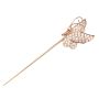 14K Gold Lapel Pin Butterfly in flight 0.56ct tcw Diamonds G/H VS/I 