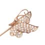 14K Gold Lapel Pin Butterfly in flight 0.56ct tcw Diamonds G/H VS/I 