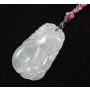 Jadeite Burmese Jade double sided carved pendant 