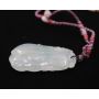 Jadeite Burmese Jade double sided carved pendant 