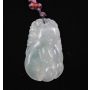 Jadeite Burmese Jade double sided carved pendant 