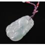 Jadeite Burmese Jade double sided carved pendant 