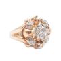 18k rose gold illusion style ring 0.73ct center diamond