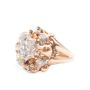 18k rose gold illusion style ring 0.73ct center diamond