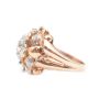 18k rose gold illusion style ring 0.73ct center diamond