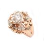 18k rose gold illusion style ring 0.73ct center diamond