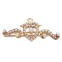 c1900 Seed Pearl 14K yg Brooch Heart & Ribbons