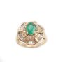 1.12ct Emerald & 0.89 tcw Diamonds 14K yg ring