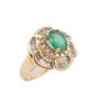 1.12ct Emerald & 0.89 tcw Diamonds 14K yg ring