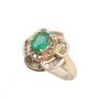 1.12ct Emerald & 0.89 tcw Diamonds 14K yg ring