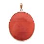 Carnelian 14K yg Pendant Lively brown orange 18.5 grams 