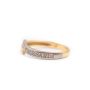 Trussardi 18K White and Yellow Gold Diamond Ring Italy