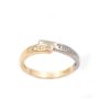 Trussardi 18K White and Yellow Gold Diamond Ring Italy