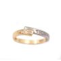 Trussardi 18K White and Yellow Gold Diamond Ring Italy