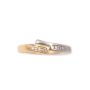 Trussardi 18K White and Yellow Gold Diamond Ring Italy