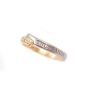 Trussardi 18K White and Yellow Gold Diamond Ring Italy