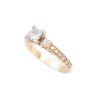 0.52ct Princess cut GIA Diamond 18K yg Ring & .28cts diamonds 