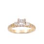 0.52ct Princess cut GIA Diamond 18K yg Ring & .28cts diamonds 