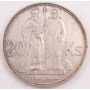 1941 Slovakia 20 korun silver coin EF+