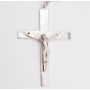 Silver Rosary Length-44 inches 2.75 x 2 inch cross 174 x .25 inch beads 