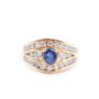 0.40ct Sapphire yg ring lively cornflower blue 0.86ct Diamonds 